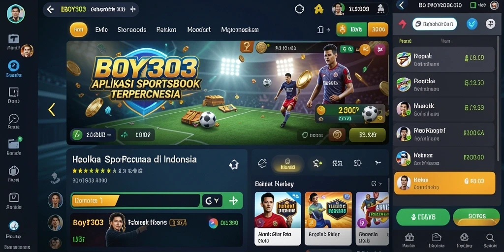 Tampilan gameplay dari aplikasi Sportsbook BOY303 yang menarik.