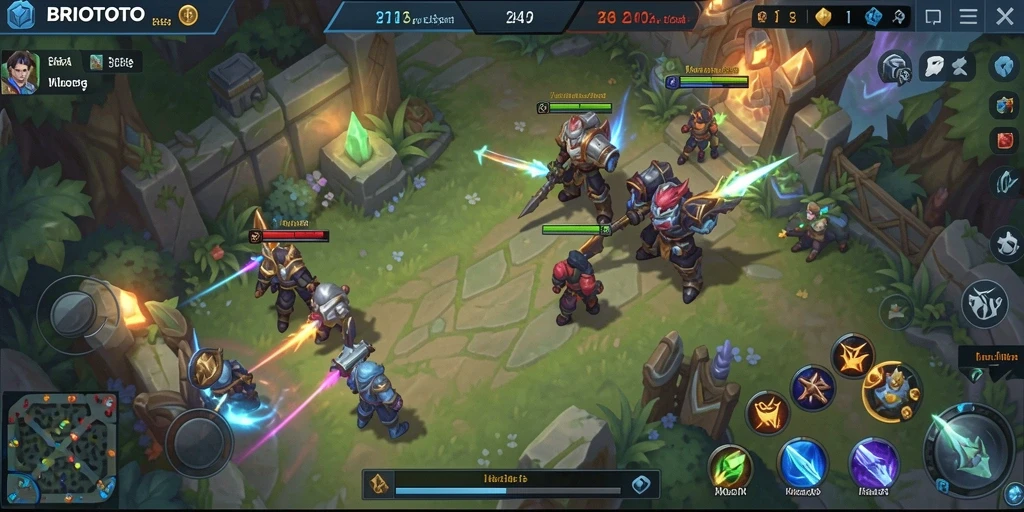 Tampilan gameplay seru dan strategis di BRIOTOTO.