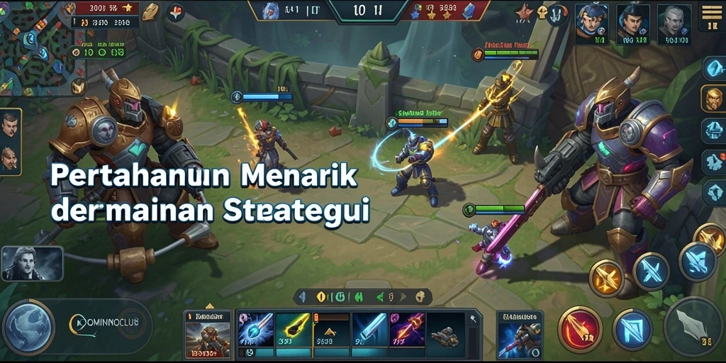 Screenshot gameplay menarik dari DOMINOCLUB Tower Defense.
