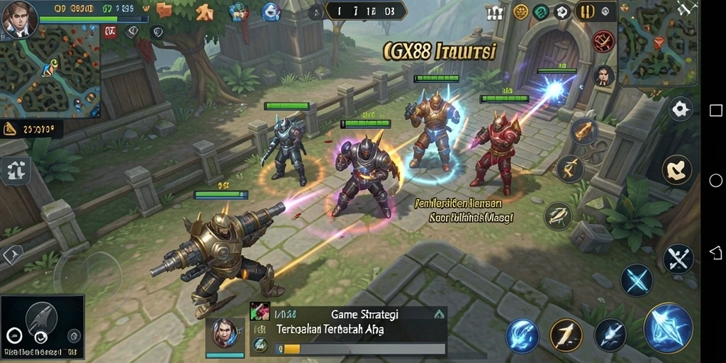 Tampilan utama gameplay GX88 dengan aksi strategis yang menegangkan.
