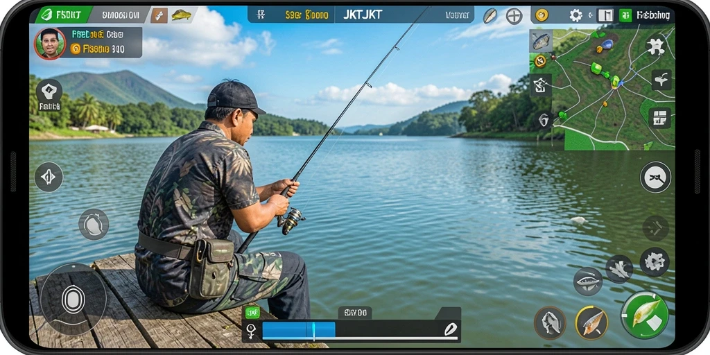 Tangkapan ikan yang menakjubkan dalam gameplay JKTJKT.