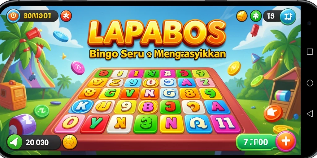 Screenshot gameplay LAPARBOS dengan tampilan bingo seru.