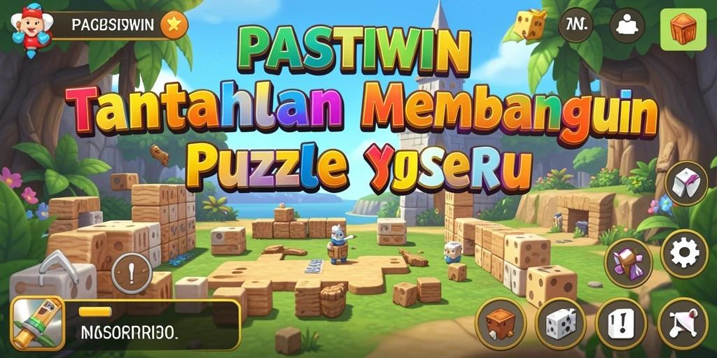 Screenshot gameplay PASTIWIN menampilkan potongan puzzle yang menarik.