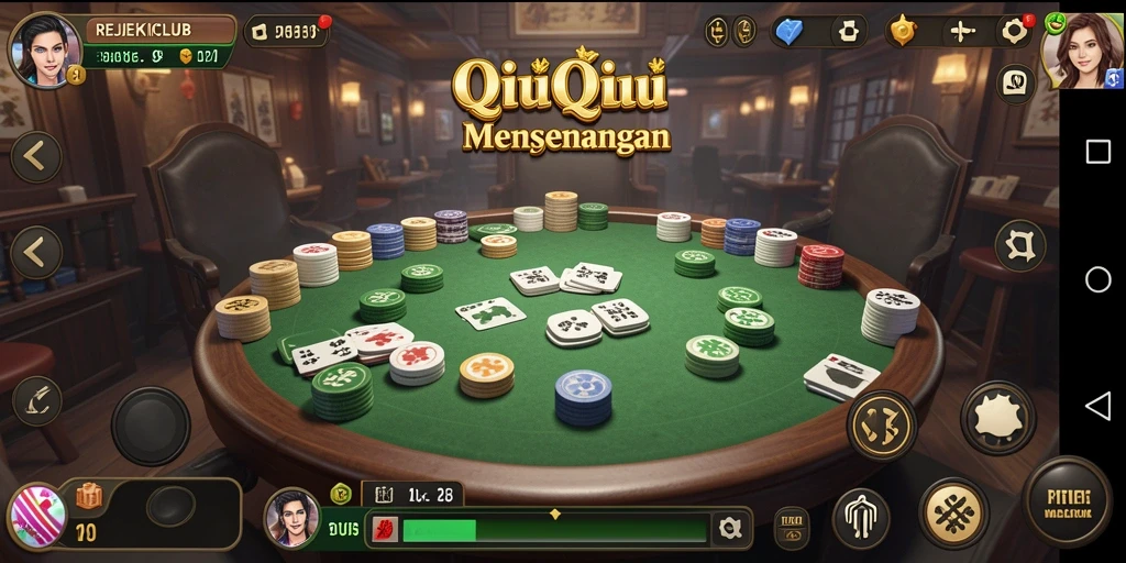 Gameplay seru REJEKICLUB dalam permainan QiuQiu.
