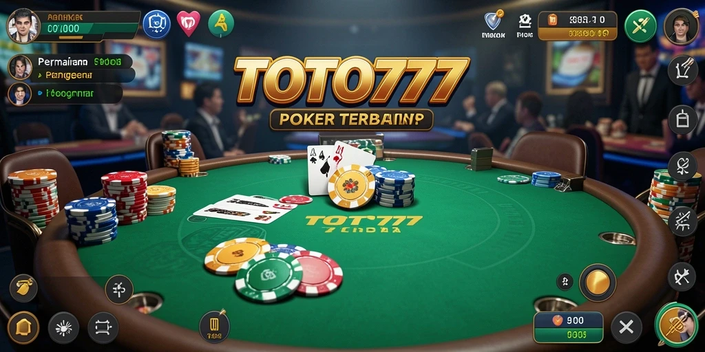 Screenshot TOTO777 menampilkan aksi seru permainan Poker.