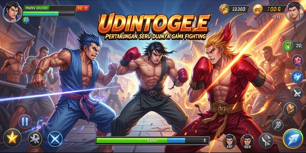 Tampilkan aksi pertarungan seru dalam UDINTOGEL.