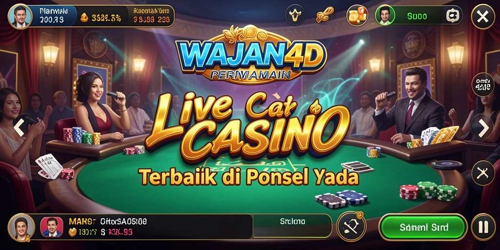 Tampilan menarik dari gameplay Live Casino di WAJAN4D.