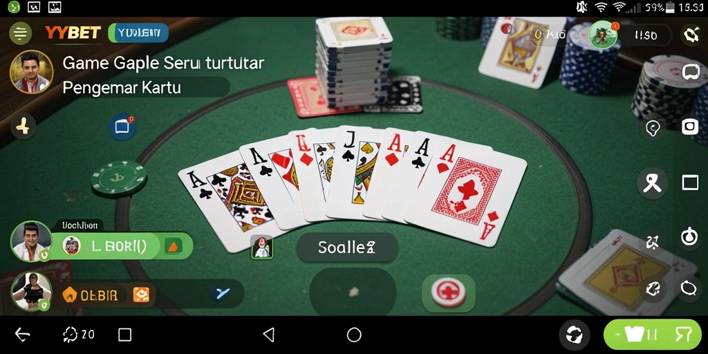 Screenshot gameplay YYBET menampilkan suasana seru permainan Gaple.